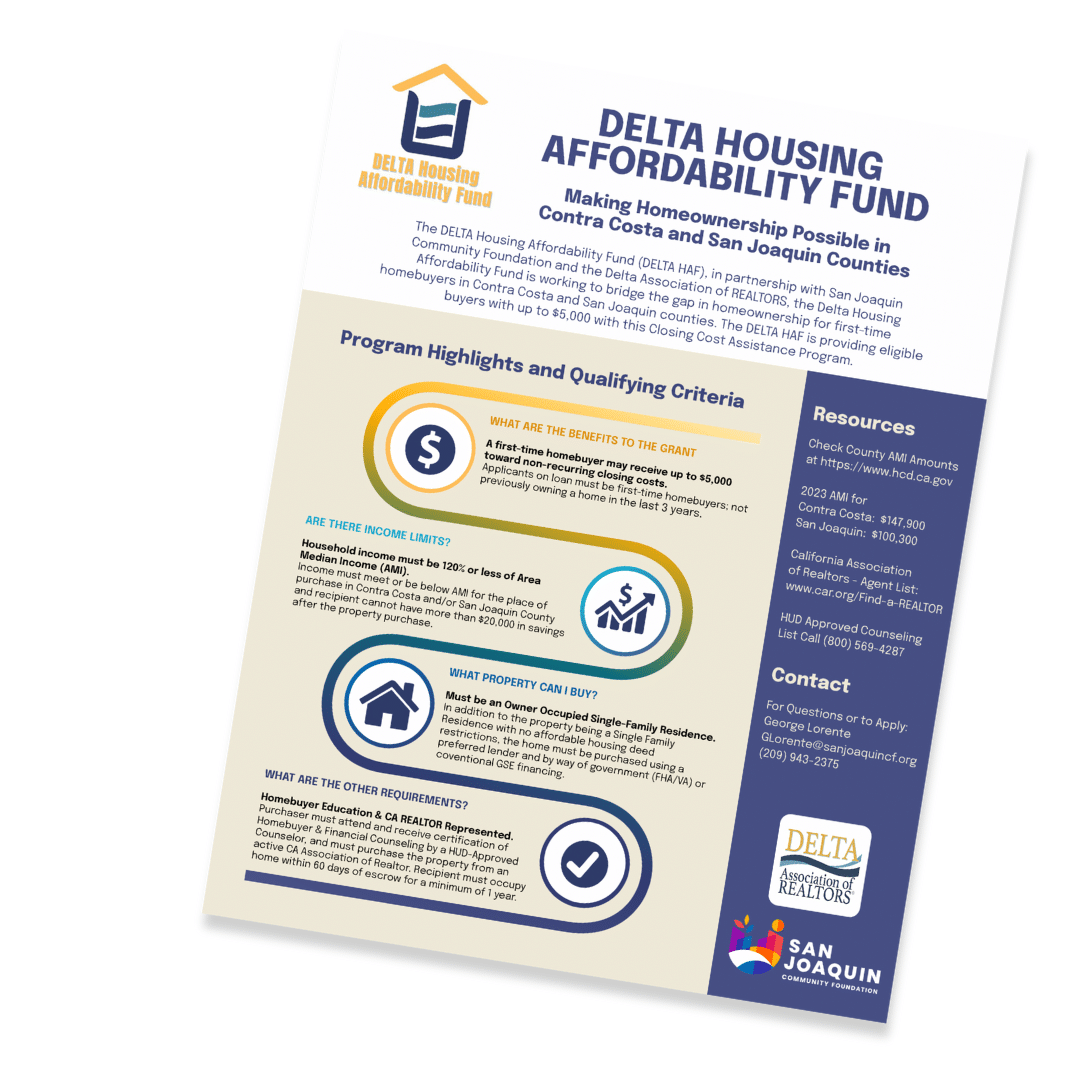 Delta Housing Affordability Fund Flyer